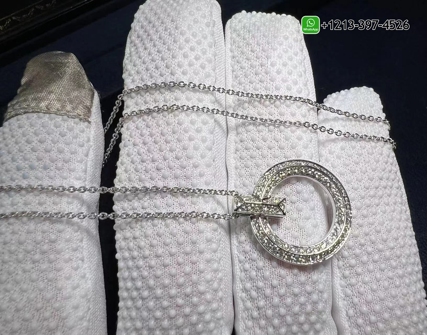 1:1 Best Quality Cheap Tiffany 18k White Gold Diamond T T1 Circle Pendant Necklace - High Quality 18k Gold and Diamond Luxury Distinctive Collection Designer Jewelry Customized Factory Price