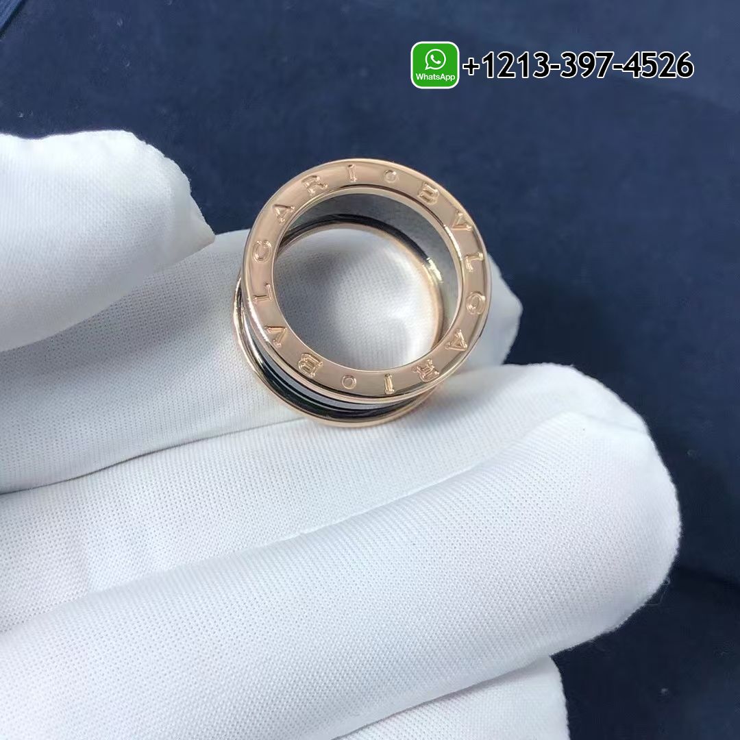 05nimmyblte Custom Made Best Sellers Quality 1:1 Bulgari B.zero1 four-band ring with 18 kt rose gold black ceramic - High Quality 18k Gold and Diamond Luxury Distinctive Collection Designer Jewelry Customized Factory Price - Image 3