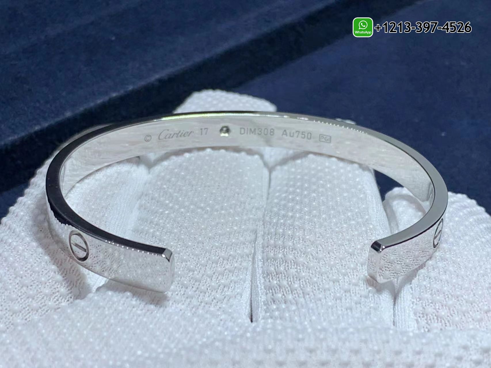 0bmyslwpfwc Custom Made Best Quality 1:1 Cartier 18K White Gold 1 Diamond LOVE Cuff Bracelet - High Quality 18k Gold and Diamond Luxury Distinctive Collection Designer Jewelry Customized Factory Price - Image 4