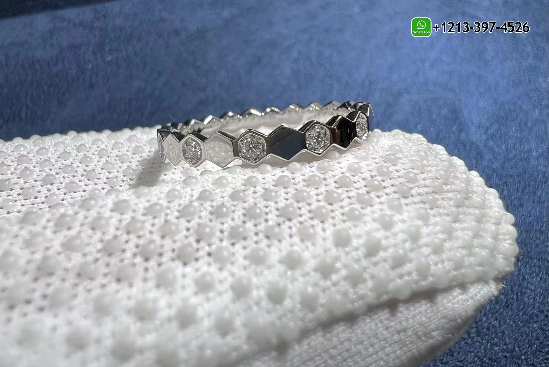 0br4wsbm41u 1:1 Quality Cheap Chaumet Bee My Love 2.5mm White Gold Half Pavé Diamond Ring - High Quality 18k Gold and Diamond Luxury Distinctive Collection Designer Jewelry Customized Factory Price - Image 4