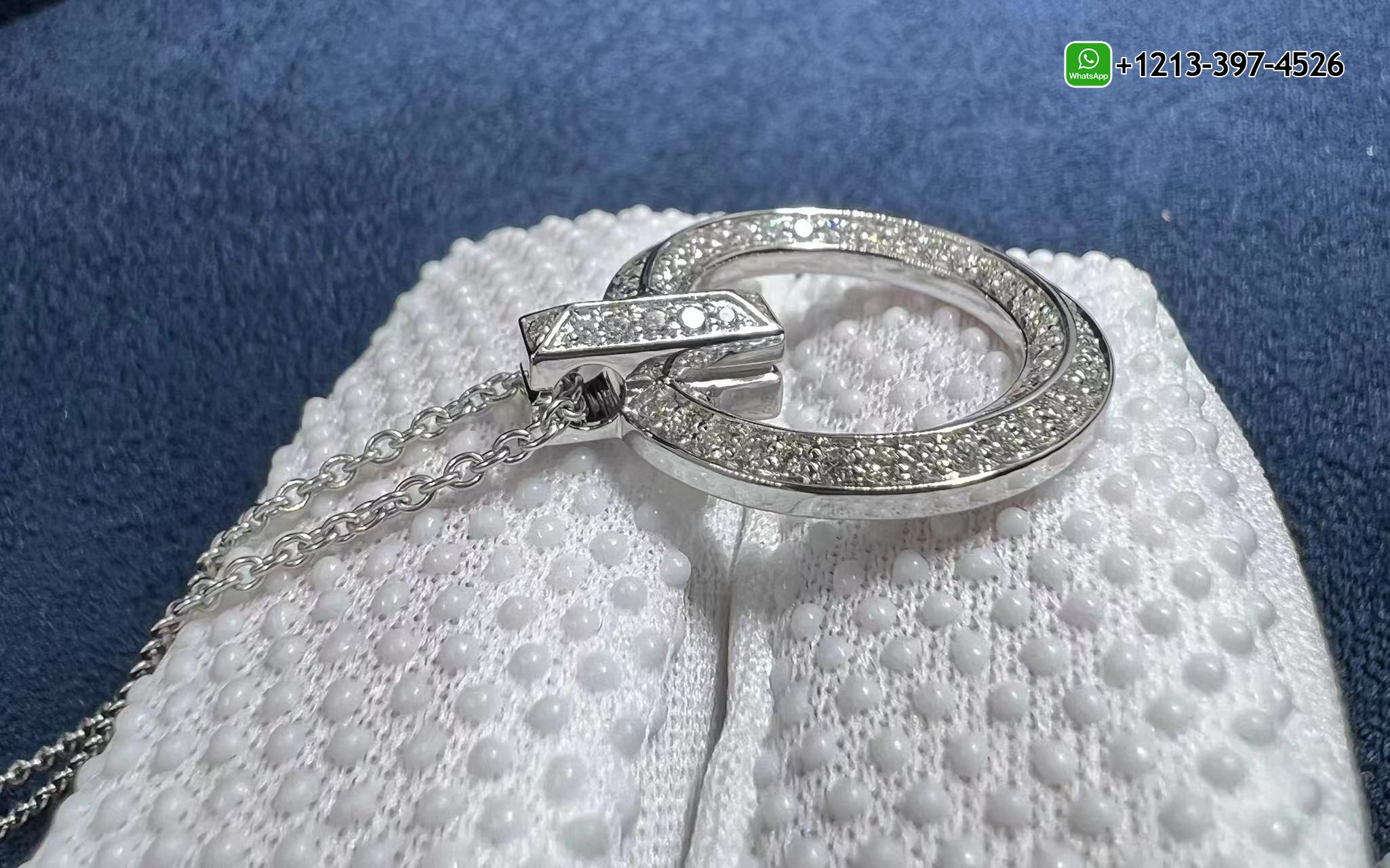 0bx4aujmw3f 1:1 Best Quality Cheap Tiffany 18k White Gold Diamond T T1 Circle Pendant Necklace - High Quality 18k Gold and Diamond Luxury Distinctive Collection Designer Jewelry Customized Factory Price - Image 2