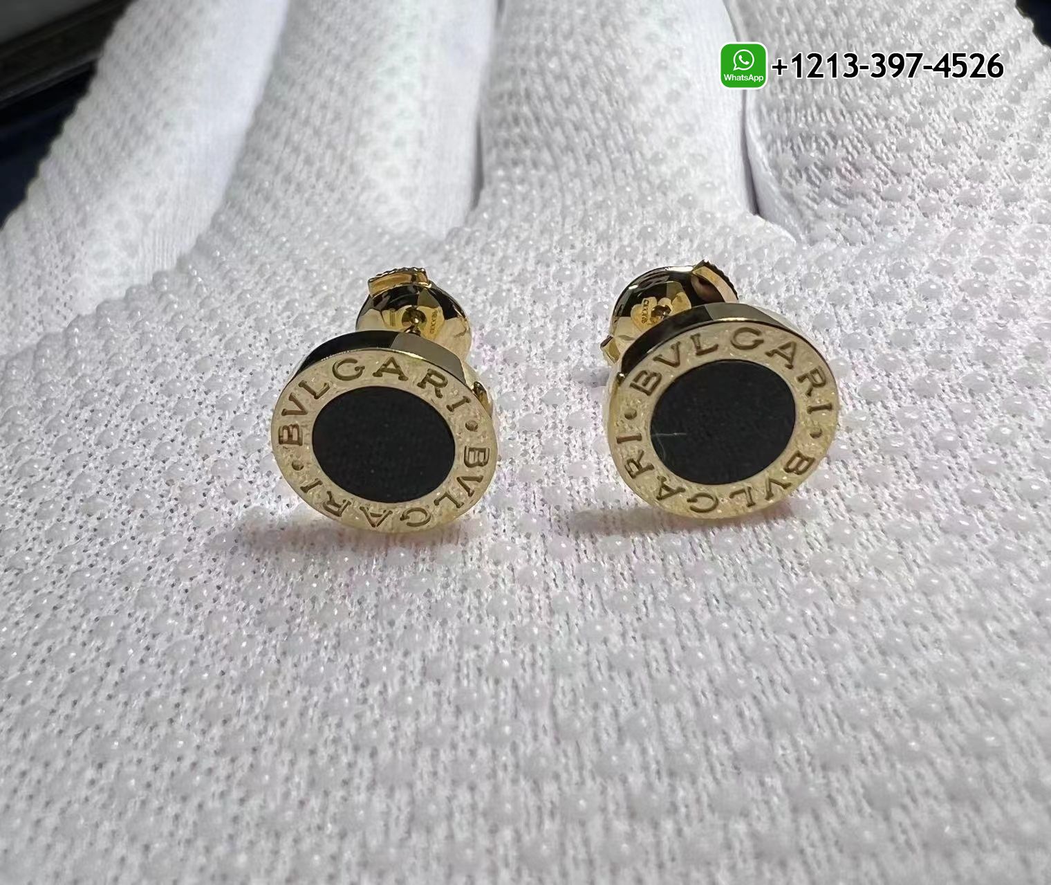 0c2g42gthpz Best Sellers Quality 1:1 Bvlgari 18K Rose Gold Black Onyx Stud Earrings - High Quality 18k Gold and Diamond Luxury Distinctive Collection Designer Jewelry Customized Factory Price - Image 2