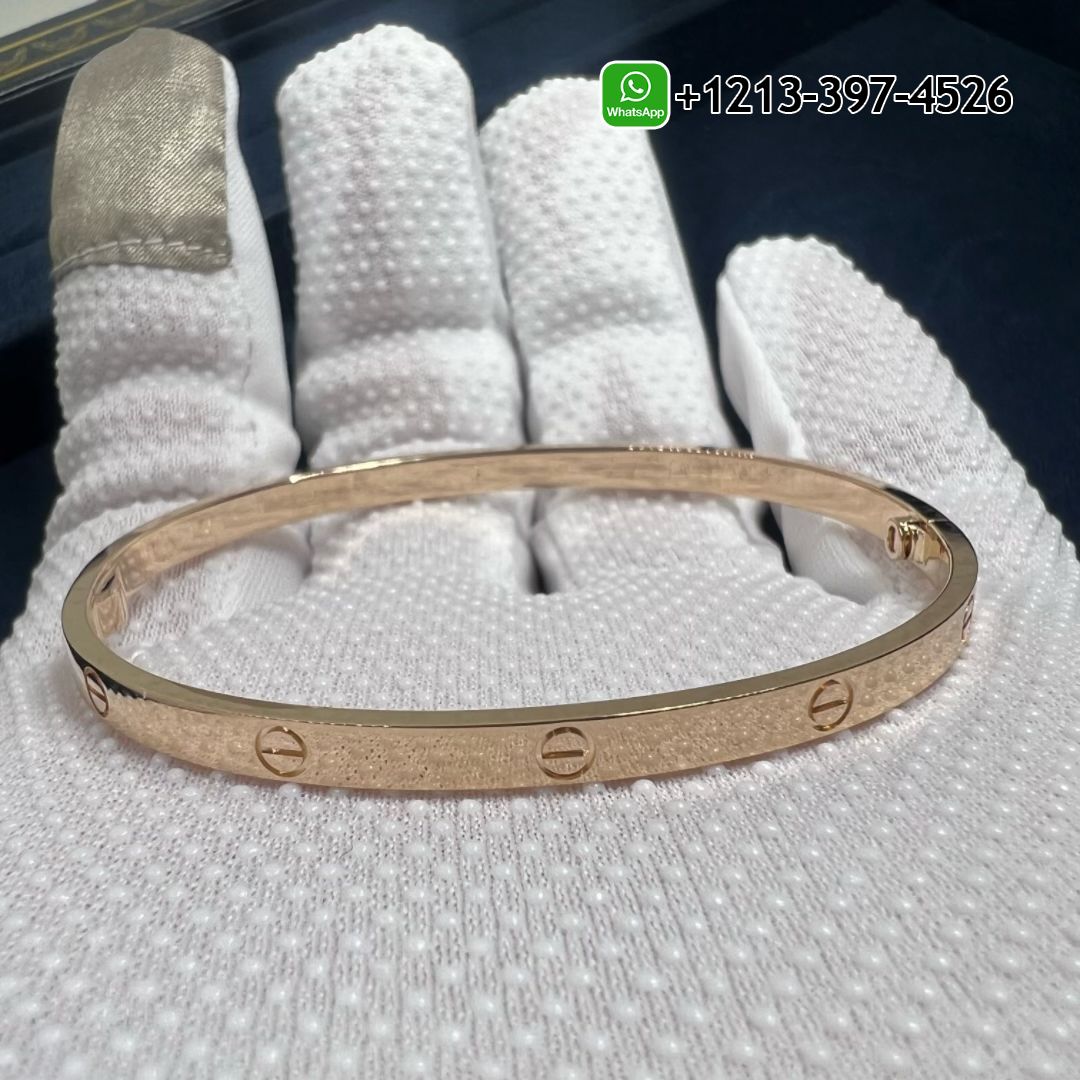 0fluvb5nifq Cartier Solid 18k Rose Gold Small Model Love Bracelet B6047317 - High Quality 18k Gold and Diamond Luxury Distinctive Collection Designer Jewelry Customized Factory Price - Image 4