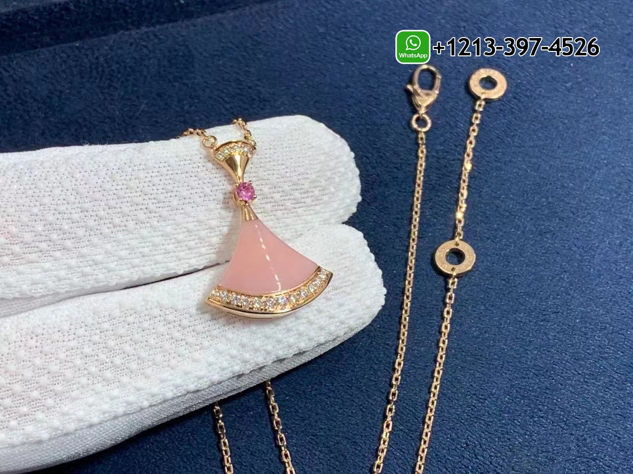 0hg4w0zmh4a Custom Made Best Quality 1:1 Bvlgari Divas’ Dream 18K Rose Gold Valentine’s Day Limited Edition Necklace - High Quality 18k Gold and Diamond Luxury Distinctive Collection Designer Jewelry Customized Factory Price - Image 7