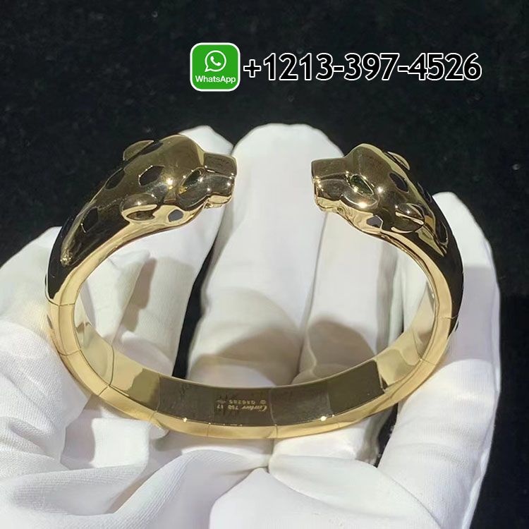 0hrs1bab3i0 Custom Made Best Quality 1:1 Cartier Double Panthere Heads 18k Yellow Gold Panthère de Cartier Bracelet - High Quality 18k Gold and Diamond Luxury Distinctive Collection Designer Jewelry Customized Factory Price - Image 6