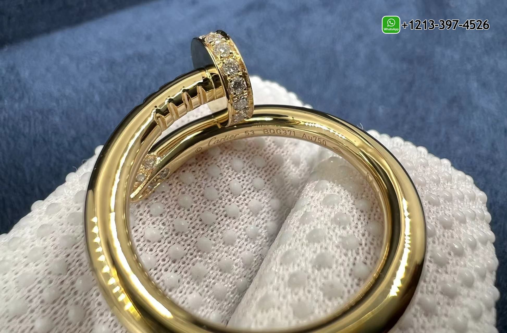 0lgsuk15eik Custom Made Top Quality Replica Cartier 18K Yellow Gold Diamond Nail Juste Un Clou Ring - High Quality 18k Gold and Diamond Luxury Distinctive Collection Designer Jewelry Customized Factory Price - Image 5