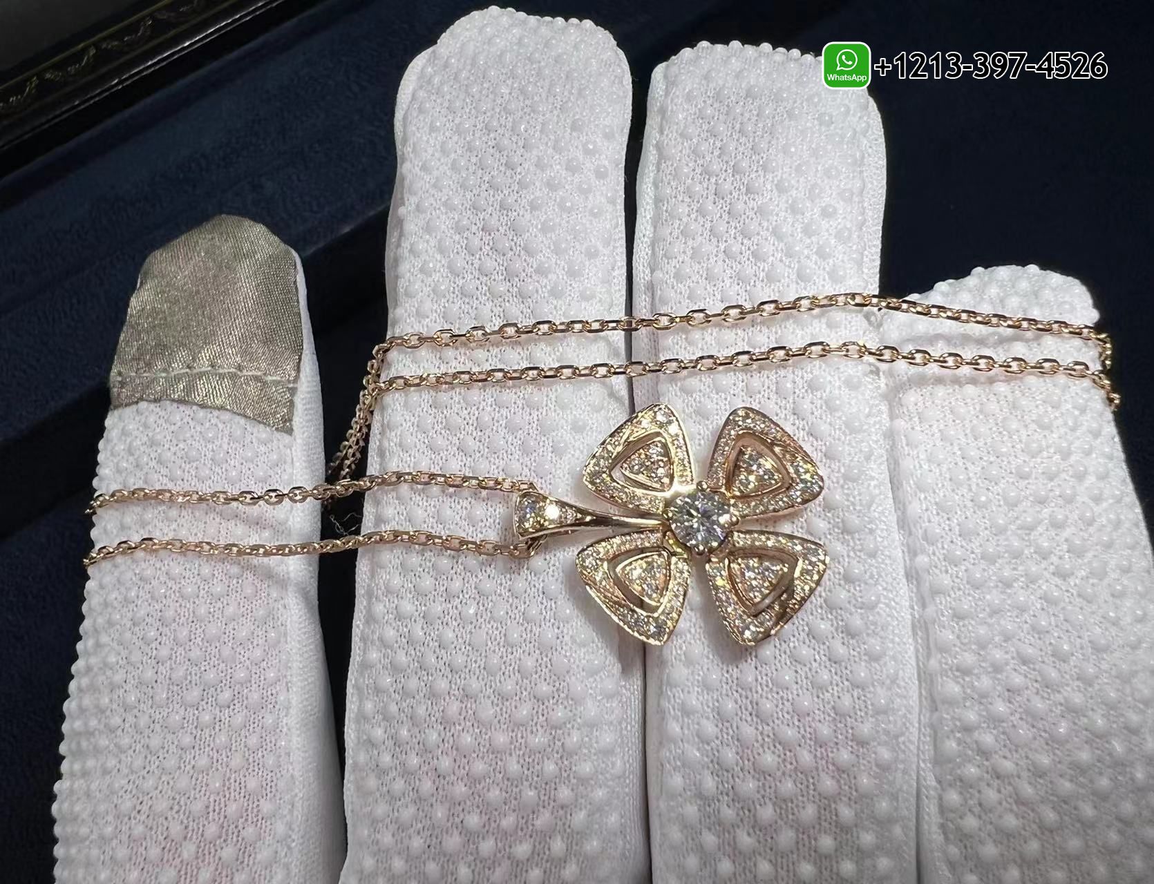 0p4rjujhtzv 1:1 Best Quality Cheap Custom Made Bvlgari Fiorever 18k Rose Gold Central Diamond Pendant Necklace - High Quality 18k Gold and Diamond Luxury Distinctive Collection Designer Jewelry Customized Factory Price - Image 4