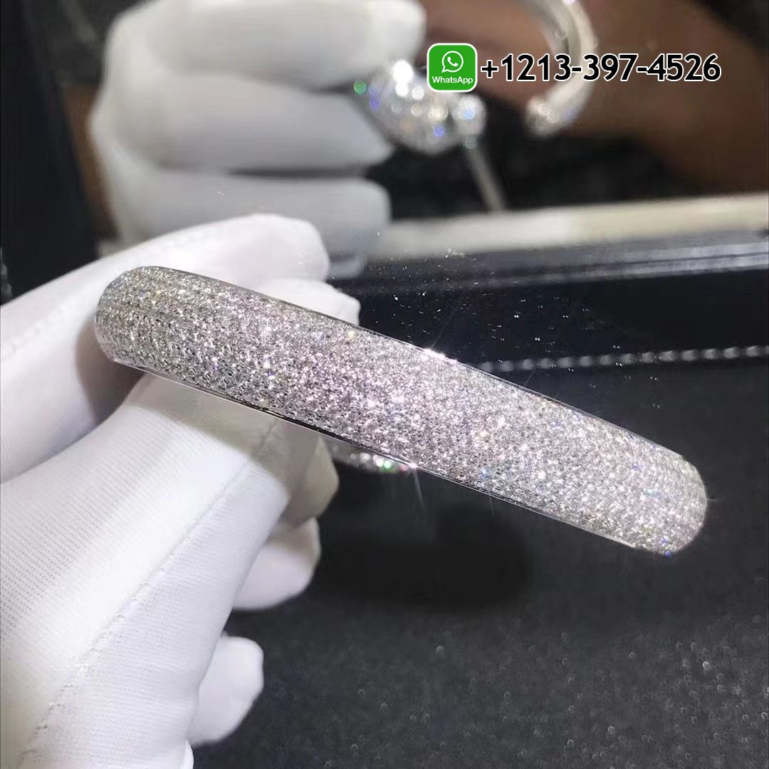0p5hpy5fpst Custom Made Best Sellers Quality 1:1 Cartier 18k White Gold Full Pave Diamond Panthère de Bracelet - High Quality 18k Gold and Diamond Luxury Distinctive Collection Designer Jewelry Customized Factory Price - Image 5