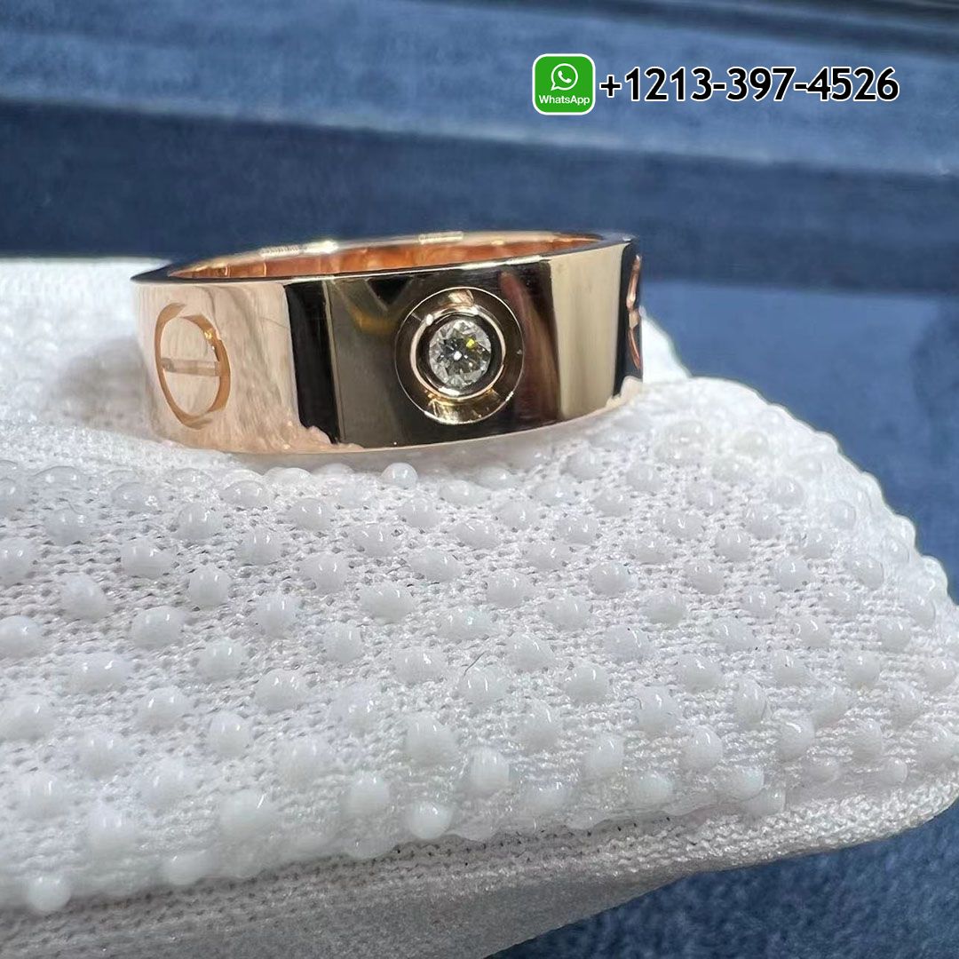 0sou22mpona Custom Made High Quality Cartier 18k Rose Gold 3 Diamonds LOVE Ring - High Quality 18k Gold and Diamond Luxury Distinctive Collection Designer Jewelry Customized Factory Price