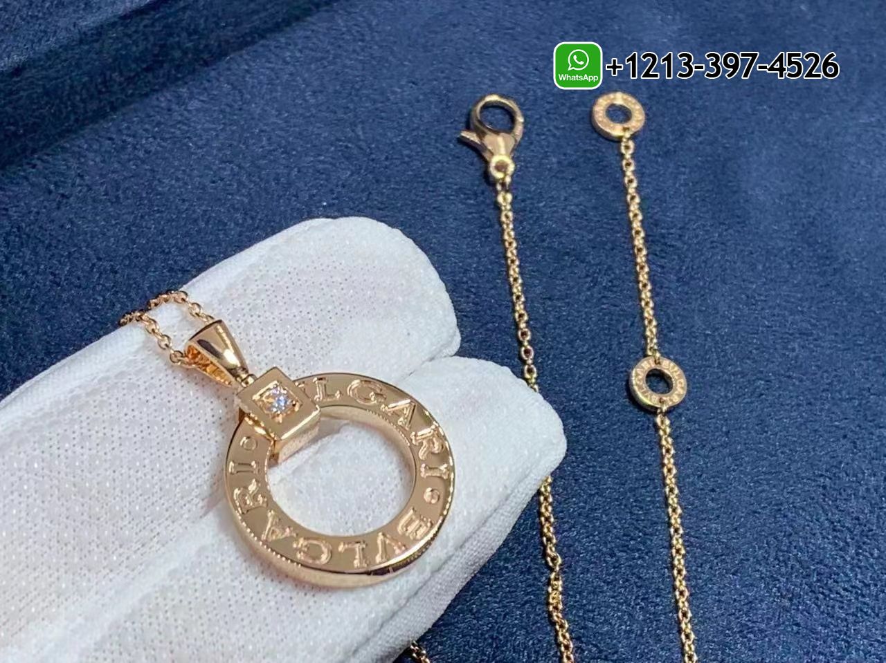 0ye1upu4ogn Custom Made Best Quality 1:1 Copy Bvlgari Necklace With 18K Rose Gold Pendant Set With a Diamond - High Quality 18k Gold and Diamond Luxury Distinctive Collection Designer Jewelry Customized Factory Price - Image 7