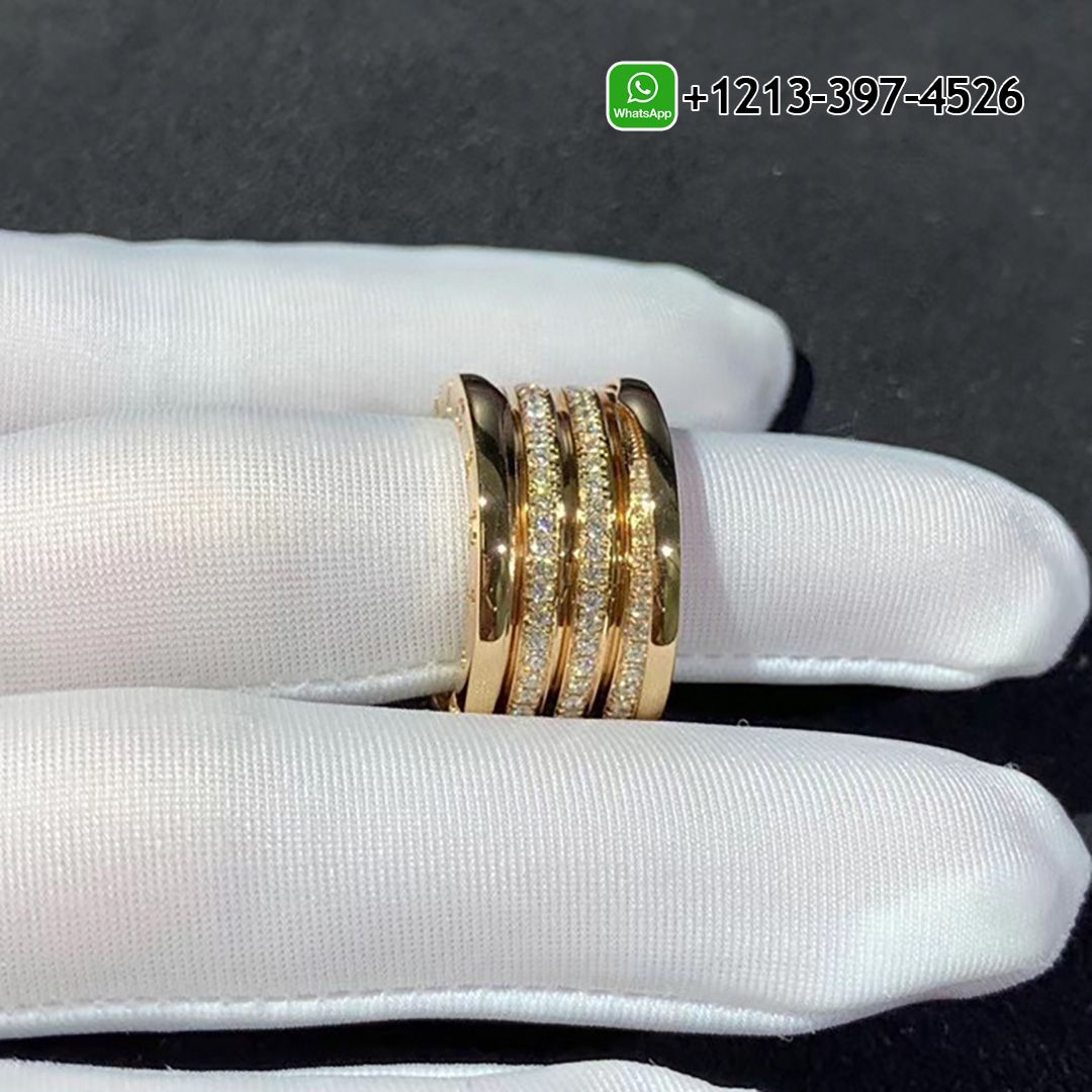 0ygdeiqefom Bvlgari 4 Band B.Zero1 Diamond 18k Yellow Gold Ring - High Quality 18k Gold and Diamond Luxury Distinctive Collection Designer Jewelry Customized Factory Price - Image 7
