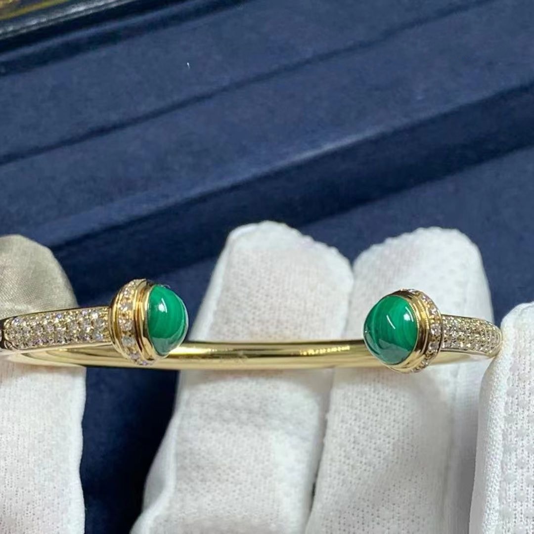 18k yellow gold piaget possession open bangle bracelet g36pd400