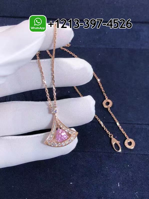 1c0devij3aw Bulgari Divas’ Dream 18K Rose Gold Set Pink Tourmaline and Diamonds Necklace - High Quality 18k Gold and Diamond Luxury Distinctive Collection Designer Jewelry Customized Factory Price - Image 4