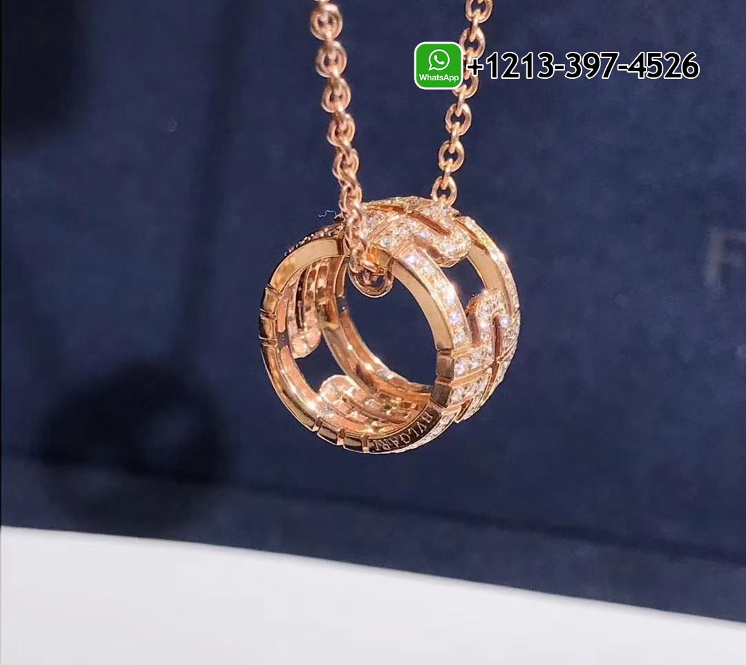 1ffky0h0q23 Custom Made Best Sellers Quality 1:1 Bvlgari 18K Rose Gold Chain and 18 Kt Rose Gold Set with a Diamond Pendant Necklace - High Quality 18k Gold and Diamond Luxury Distinctive Collection Designer Jewelry Customized Factory Price - Image 3