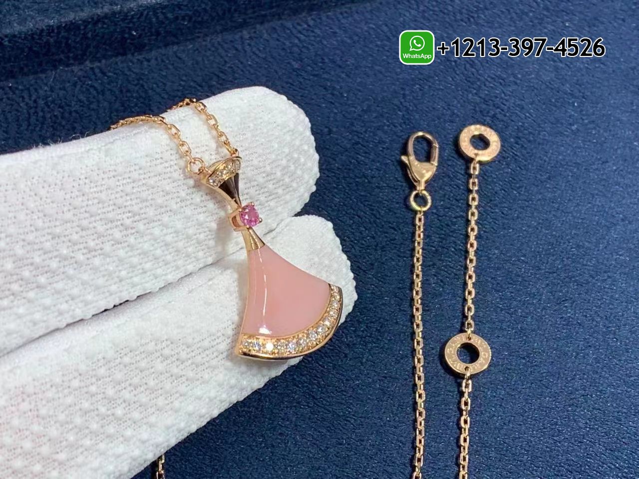 1o3foik1bnn Custom Made Best Quality 1:1 Bvlgari Divas’ Dream 18K Rose Gold Valentine’s Day Limited Edition Necklace - High Quality 18k Gold and Diamond Luxury Distinctive Collection Designer Jewelry Customized Factory Price - Image 6