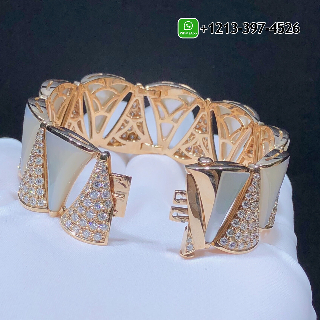 1oahg4xfjsp Bvlgari Divas Dream 18k Rose Gold Pave Diamond Mother-of-Pear High Jewelry Bracelet - High Quality 18k Gold and Diamond Luxury Distinctive Collection Designer Jewelry Customized Factory Price - Image 6