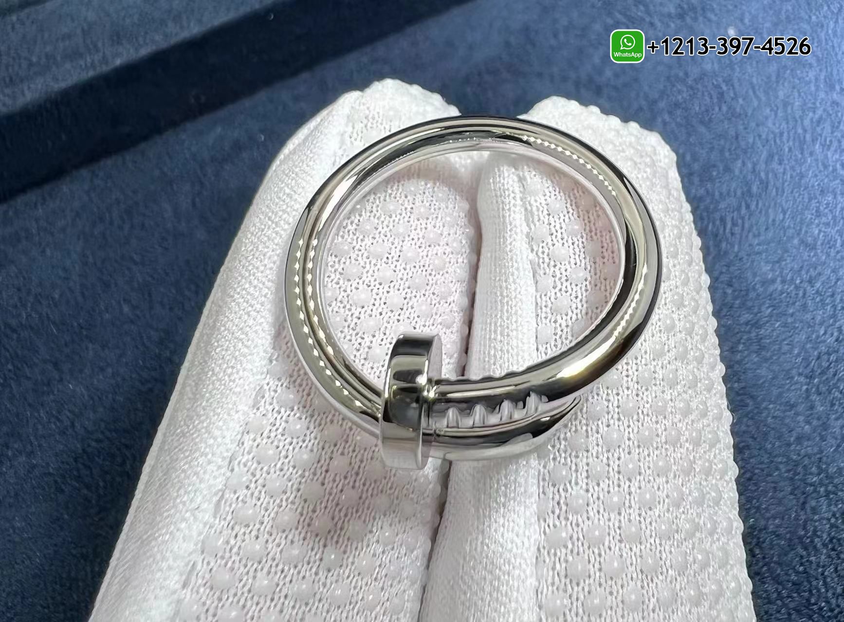 1p2akryz3nb Custom Made 1:1 High Quality Cartier Juste un Clou Solid 18k White Gold Ring - High Quality 18k Gold and Diamond Luxury Distinctive Collection Designer Jewelry Customized Factory Price - Image 2