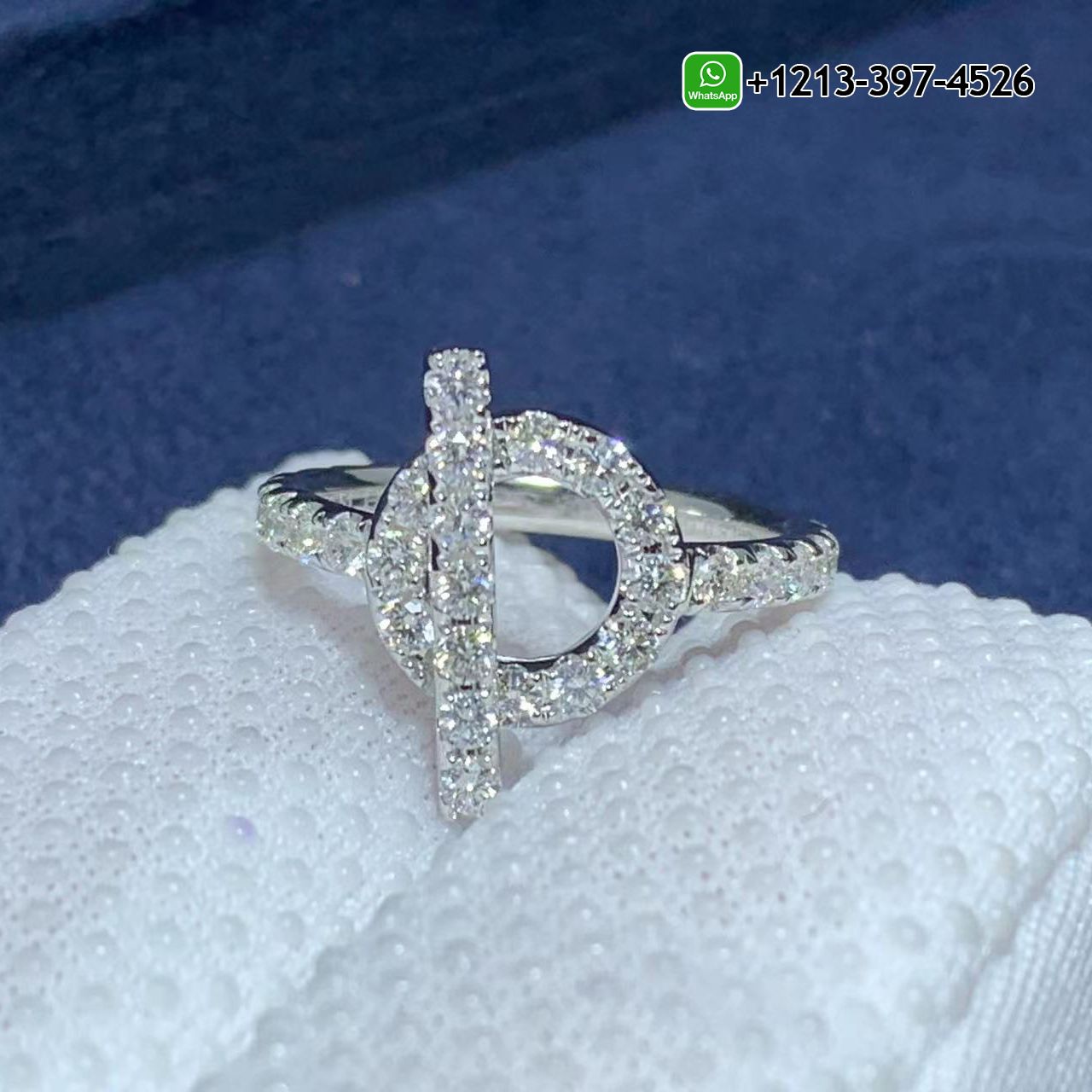 Real 1:1 High Quality 18k Gold Hermes Finesse Diamond 18K White Gold Ring - High Quality 18k Gold and Diamond Luxury Distinctive Collection Designer Jewelry Customized Factory Price 1ukimvfe2eg