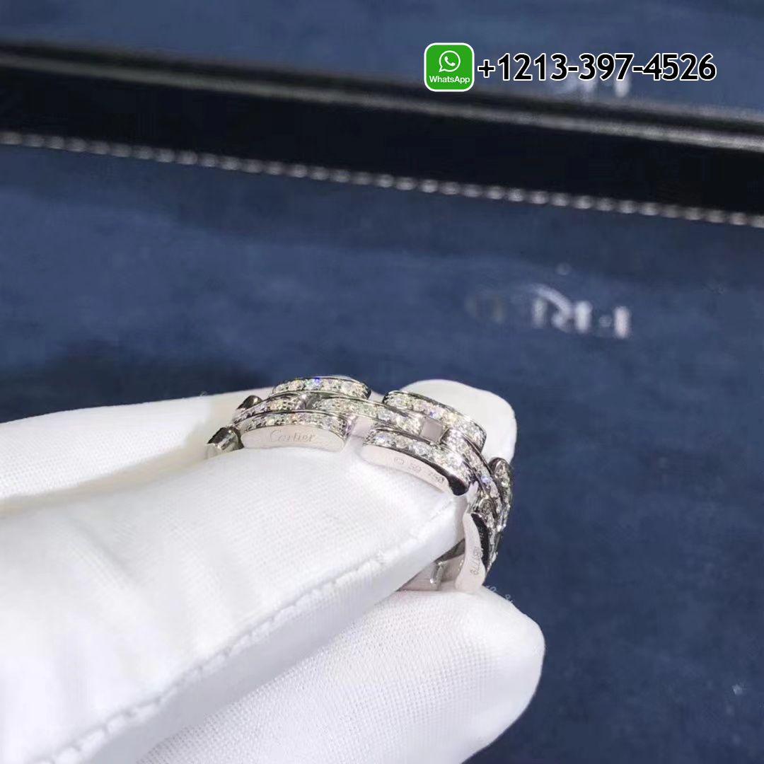 1yfhpna1c2b Custom Made Best Quality 1:1 Cartier Maillon Panthere 18k White Gold Diamond Ring - High Quality 18k Gold and Diamond Luxury Distinctive Collection Designer Jewelry Customized Factory Price - Image 5