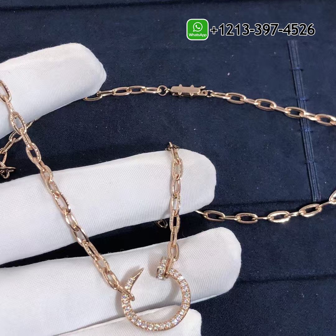 211mhhvtqj2 Cartier Juste un Clou Chain 18K Rose Gold Diamonds Necklace N7413500 - High Quality 18k Gold and Diamond Luxury Distinctive Collection Designer Jewelry Customized Factory Price - Image 6