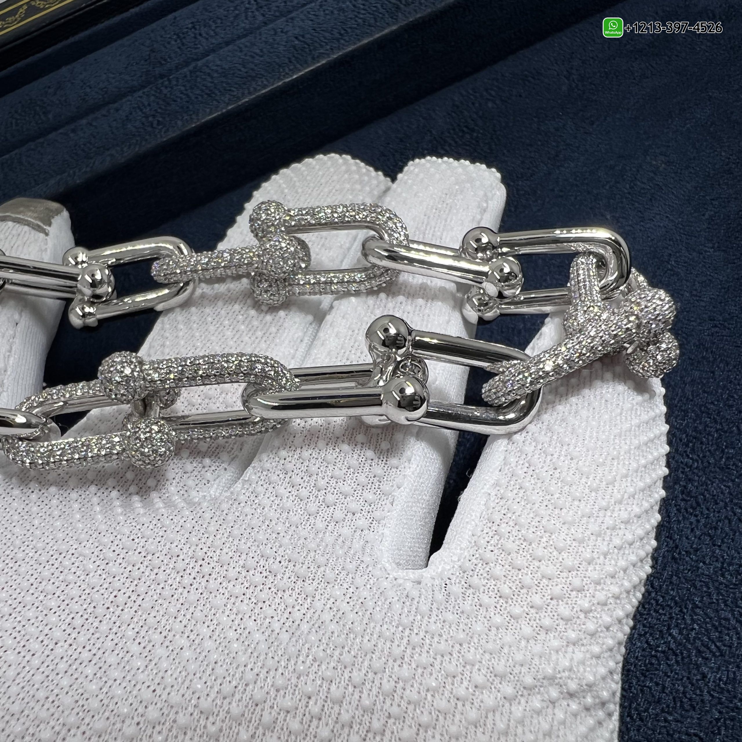 24ego5josjw Custom Made Best Sellers Quality 1:1 Tiffany City HardWear 18k White Gold Pavé Diamonds Graduated Link Necklace - High Quality 18k Gold and Diamond Luxury Distinctive Collection Designer Jewelry Customized Factory Price - Image 3