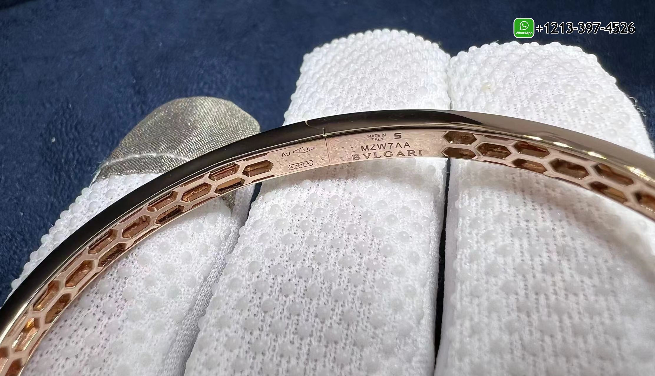 25xbsx45k4p Custom Made Best Sellers Quality 1:1 Copy Bvlgari Serpenti 18k Rose Gold Blue Sapphire, Malachite & Pave Diamond Bracelet - High Quality 18k Gold and Diamond Luxury Distinctive Collection Designer Jewelry Customized Factory Price - Image 7