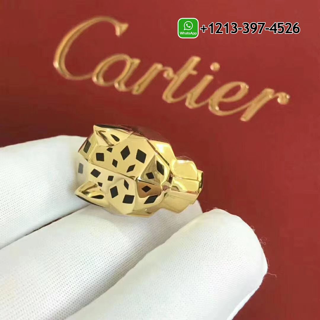 2dbtwctonj0 Best Sellers 1:1 Quality Cheap Custom Made Cartier Solid 18K Yellow Gold Panthere de Cartier Lacquer Tsavorite Garnets, Onyx Ring - High Quality 18k Gold and Diamond Luxury Distinctive Collection Designer Jewelry Customized Factory Price - Image 2