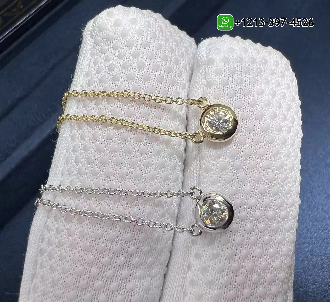 2djjlacyjol Tiffany Elsa Peretti Platinum Diamonds by the Yard Single Diamond Pendant - High Quality 18k Gold and Diamond Luxury Distinctive Collection Designer Jewelry Customized Factory Price - Image 2