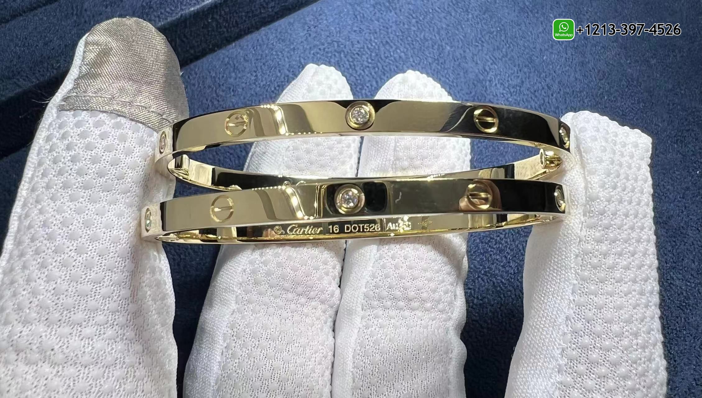 2gftw01drpc 1:1 Copy Cartier Love 6 Diamonds 18k Yellow Gold Small Model Bracelet - High Quality 18k Gold and Diamond Luxury Distinctive Collection Designer Jewelry Customized Factory Price - Image 5