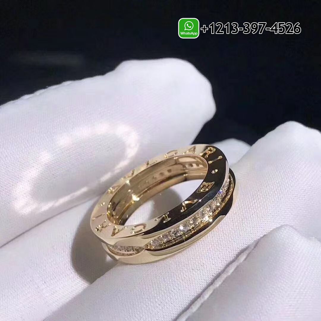 2ho2nwcfkwj Custom Made Best Sellers Quality 1:1 Bvlgari B.zero1 Diamond 18k Yellow Gold One-band Ring - High Quality 18k Gold and Diamond Luxury Distinctive Collection Designer Jewelry Customized Factory Price - Image 2