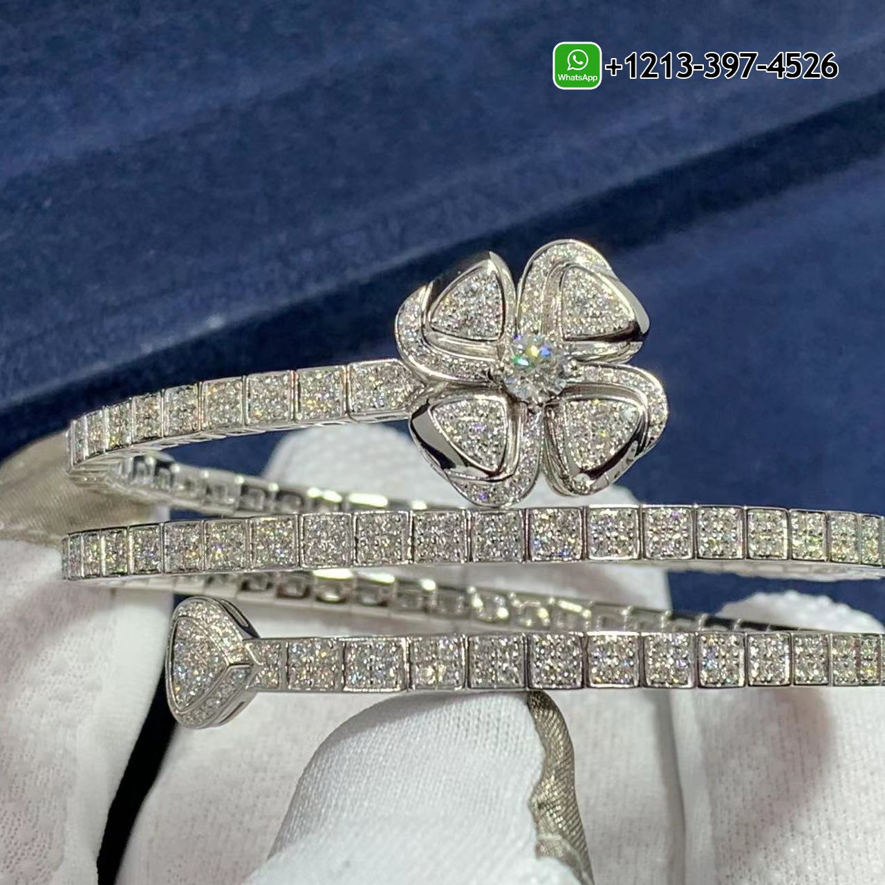 2mf4dgv4mof Custom Made Best Sellers Quality 1:1 Bvlgari Fiorever 18K White Gold 3.04 Carats Diamonds Bracelet - High Quality 18k Gold and Diamond Luxury Distinctive Collection Designer Jewelry Customized Factory Price - Image 5