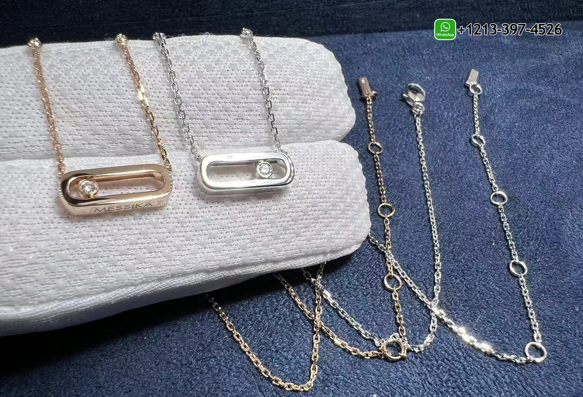 2mz3uciouff Best Sellers 1:1 Quality Cheap Custom Made Messika Move Uno 18K White Gold Diamond Necklace - High Quality 18k Gold and Diamond Luxury Distinctive Collection Designer Jewelry Customized Factory Price - Image 6