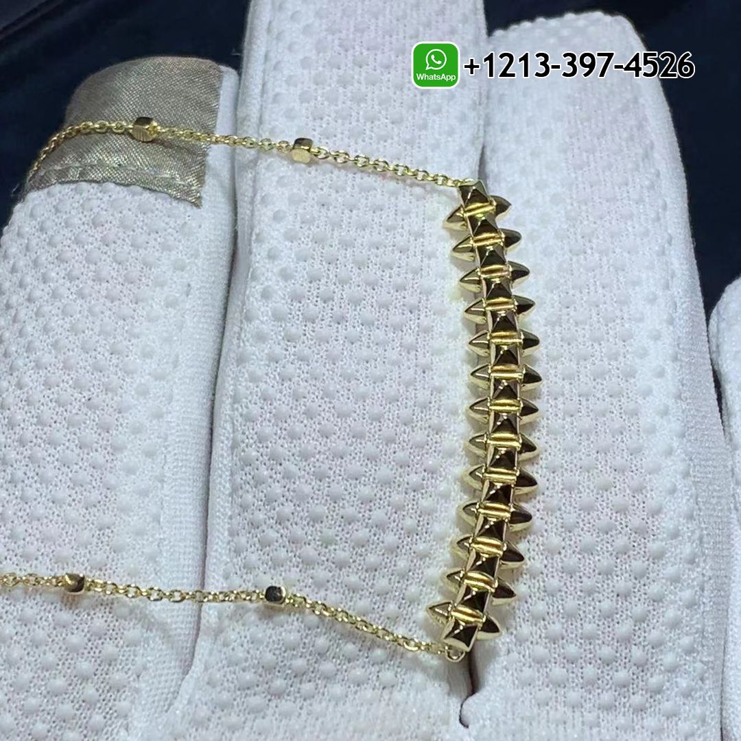 Custom Made Best Quality 1:1 Cheap Cartier Clash De Cartier 18K Yellow Medium Model Necklace - High Quality 18k Gold and Diamond Luxury Distinctive Collection Designer Jewelry Customized Factory Price