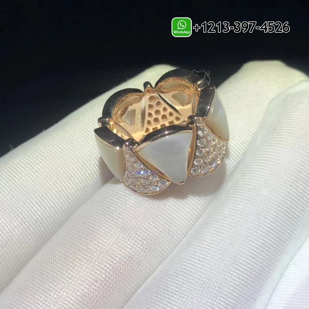 2oszuxzmd4g Best Sellers 1:1 Quality Cheap Custom Made Bvlgari Divas Dream Diamond Mother-of-pearl 18k Rose Gold Ring - High Quality 18k Gold and Diamond Luxury Distinctive Collection Designer Jewelry Customized Factory Price - Image 3