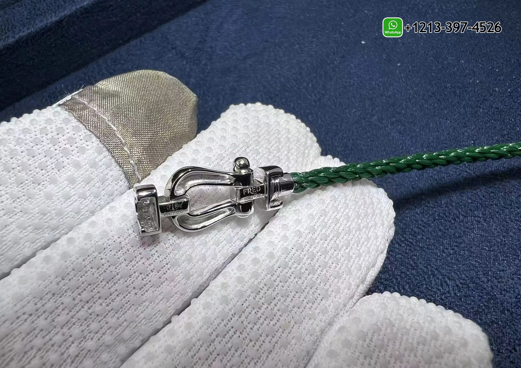 2tbyopylbgv Custom Made Best Sellers Quality 1:1 Copy Force 10 Bracelet 18k white gold and diamonds medium model Blue Cable - High Quality 18k Gold and Diamond Luxury Distinctive Collection Designer Jewelry Customized Factory Price - Image 6