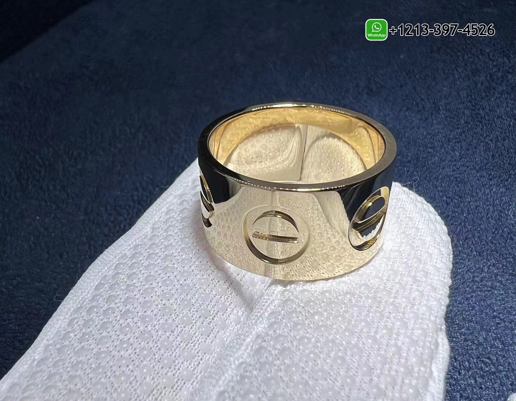 2tc10zlg5b3 Custom Made Best Sellers Quality 1:1 Copy Cartier 18K Yellow Gold 11mm Wide Band LOVE Ring - High Quality 18k Gold and Diamond Luxury Distinctive Collection Designer Jewelry Customized Factory Price - Image 5