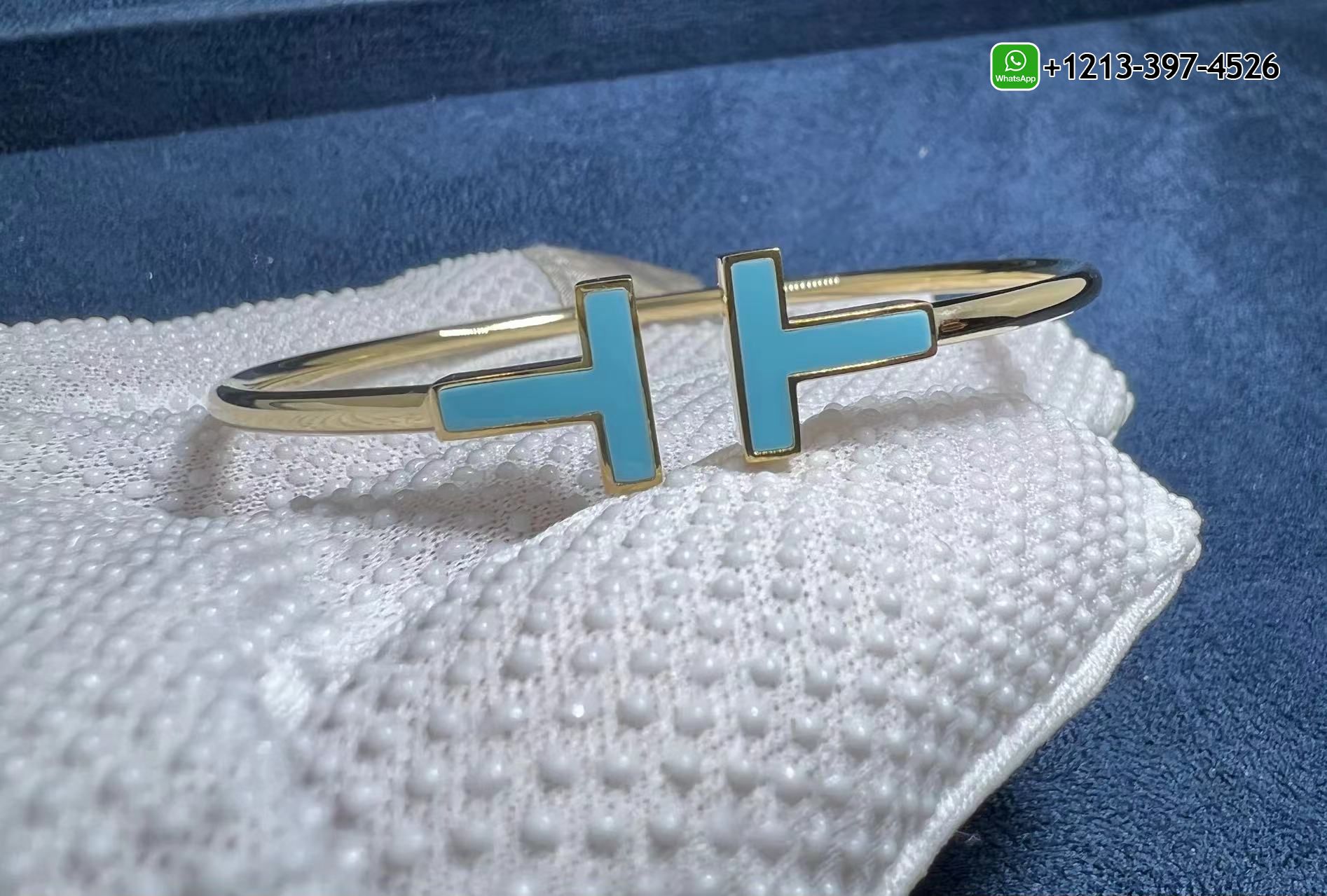 Custom Made 1:1 Top Quality 18k Yellow Gold Tiffany T Wide Turquoise Wire Bracelet - High Quality 18k Gold and Diamond Luxury Distinctive Collection Designer Jewelry Customized Factory Price 2v1mngjffm1