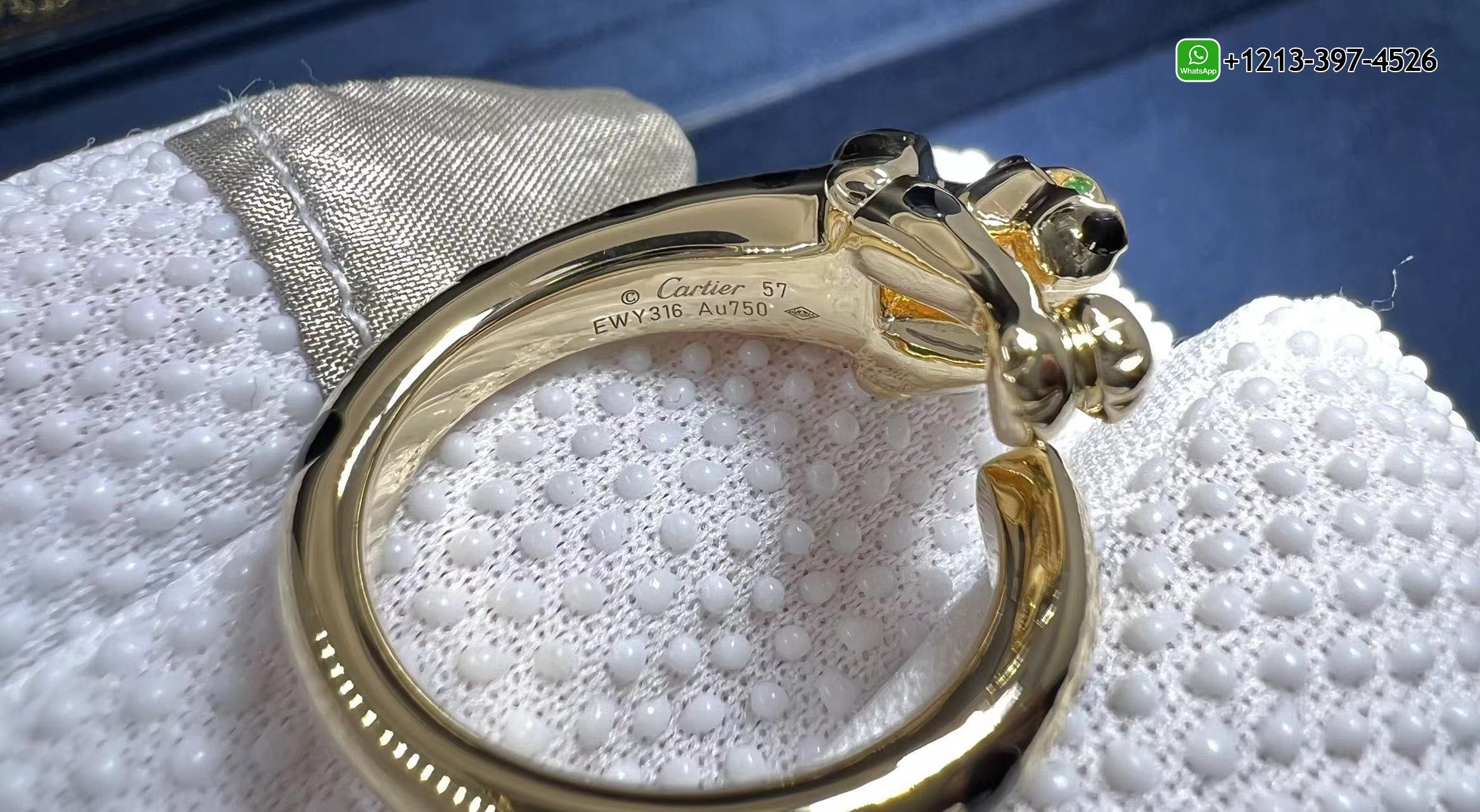 2zqxfmzdkew Custom Made 1:1 Best Quality Cartier Panthère de Cartier 18K Yellow Gold Onyx Black Lacquer Tsavorite Garnets Ring - High Quality 18k Gold and Diamond Luxury Distinctive Collection Designer Jewelry Customized Factory Price - Image 4
