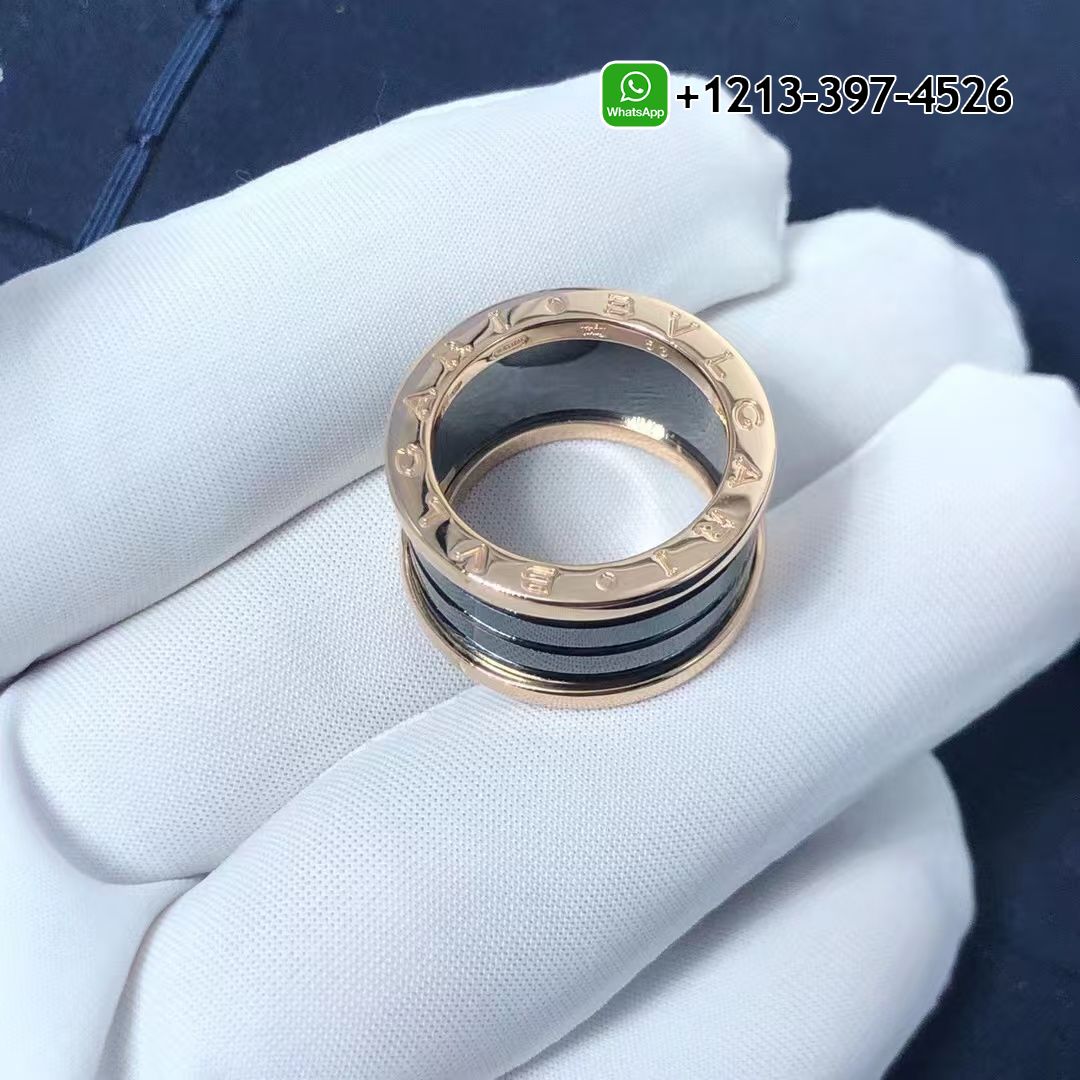 31bqehsrvto Custom Made Best Sellers Quality 1:1 Bulgari B.zero1 four-band ring with 18 kt rose gold black ceramic - High Quality 18k Gold and Diamond Luxury Distinctive Collection Designer Jewelry Customized Factory Price - Image 7