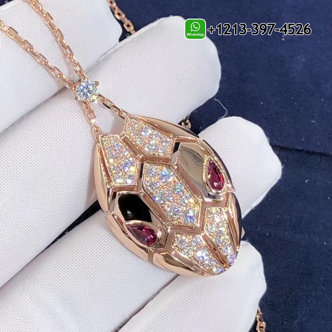 35txwgnk5jw Custom Made Best Sellers Quality 1:1 Copy Bulgari Serpenti Rubellite 18K Rose Gold Diamond Necklace - High Quality 18k Gold and Diamond Luxury Distinctive Collection Designer Jewelry Customized Factory Price