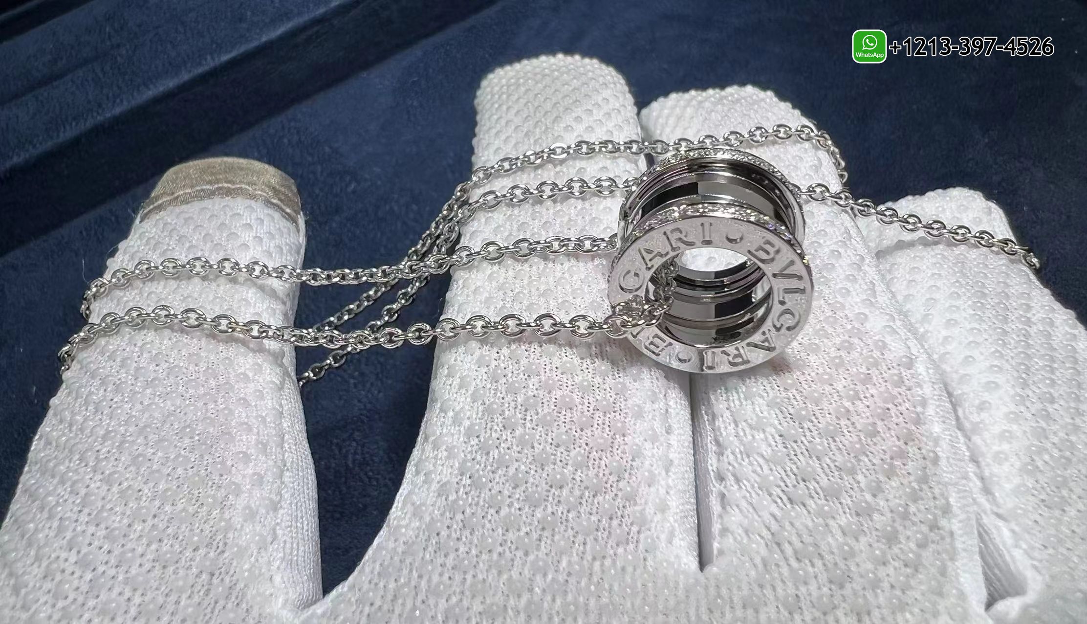 3awnajth5eb Best Sellers Quality 1:1 Copy Bulgari B.ZERO1 necklace 18k white gold paved diamond pendant - High Quality 18k Gold and Diamond Luxury Distinctive Collection Designer Jewelry Customized Factory Price - Image 4