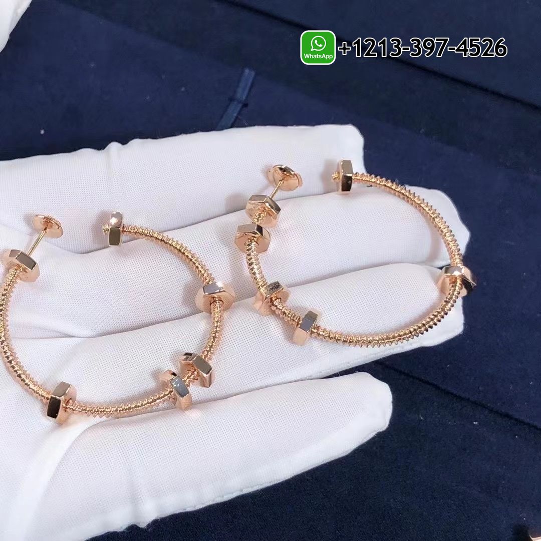 3eoa3xgok5k Cartier Ecrou De Cartier 18K Rose Gold Earrings B8301408 - High Quality 18k Gold and Diamond Luxury Distinctive Collection Designer Jewelry Customized Factory Price - Image 6