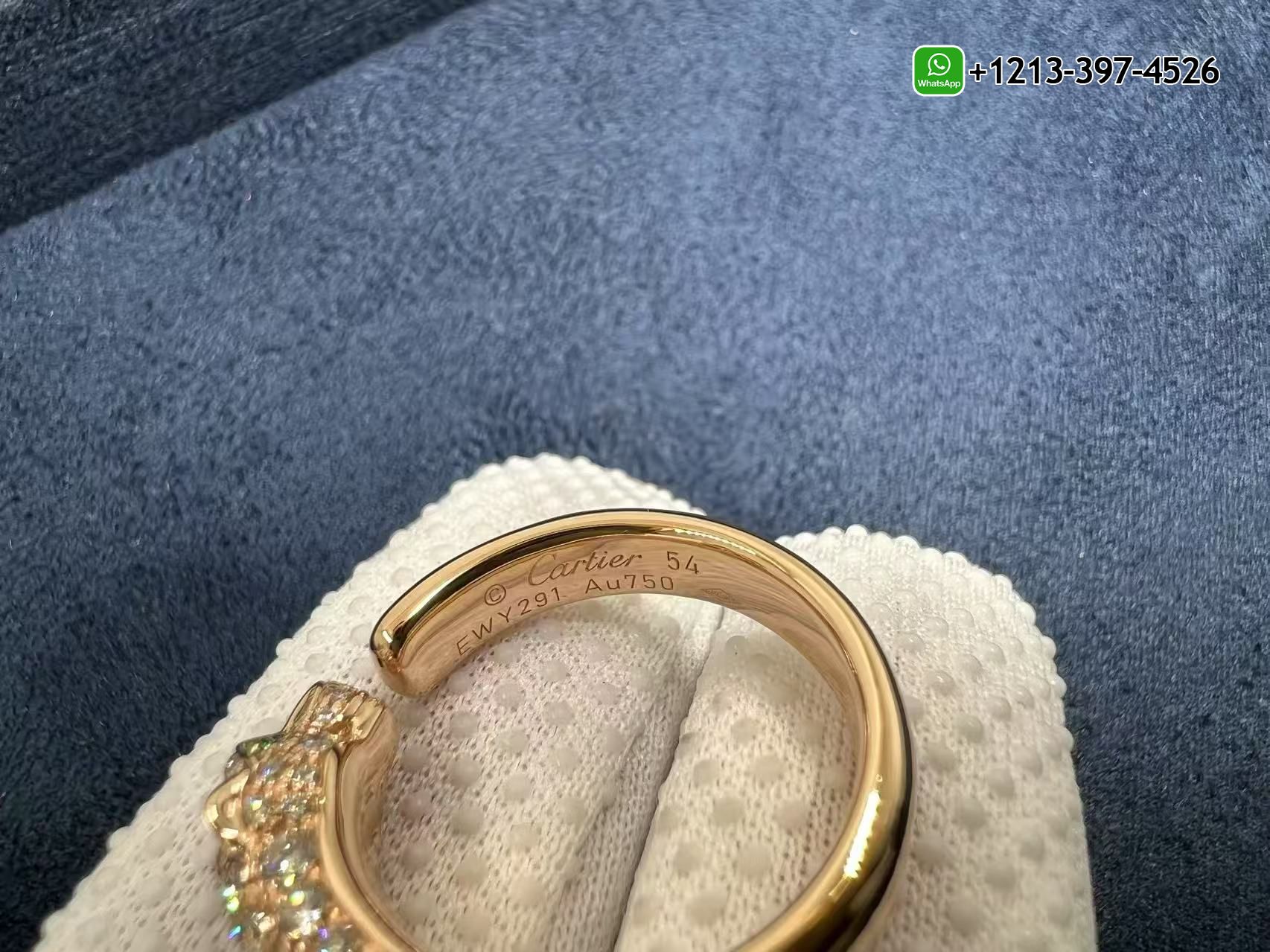 3fgjfsbvf0z Cartier 18k Rose Gold Pave Diamond Panthere de Cartier Small Model Ring N4765500 - High Quality 18k Gold and Diamond Luxury Distinctive Collection Designer Jewelry Customized Factory Price - Image 4