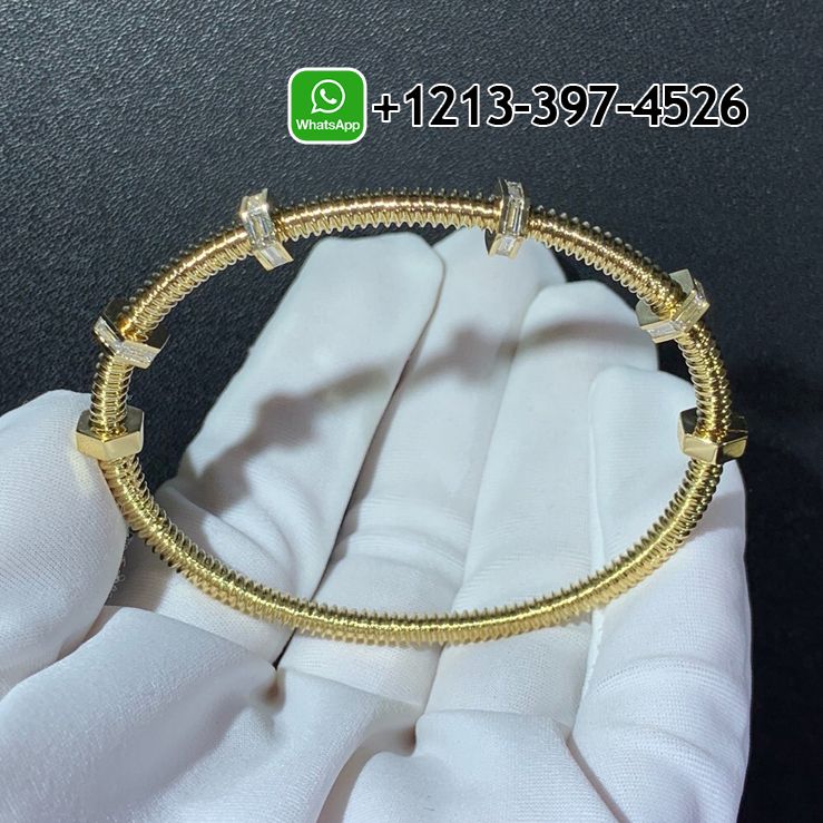 3gkifq1zeye Best Sellers 1:1 Quality Cheap Cartier 18k Yellow Gold Ecrou De Cartier Diamond Bracelet - High Quality 18k Gold and Diamond Luxury Distinctive Collection Designer Jewelry Customized Factory Price - Image 8