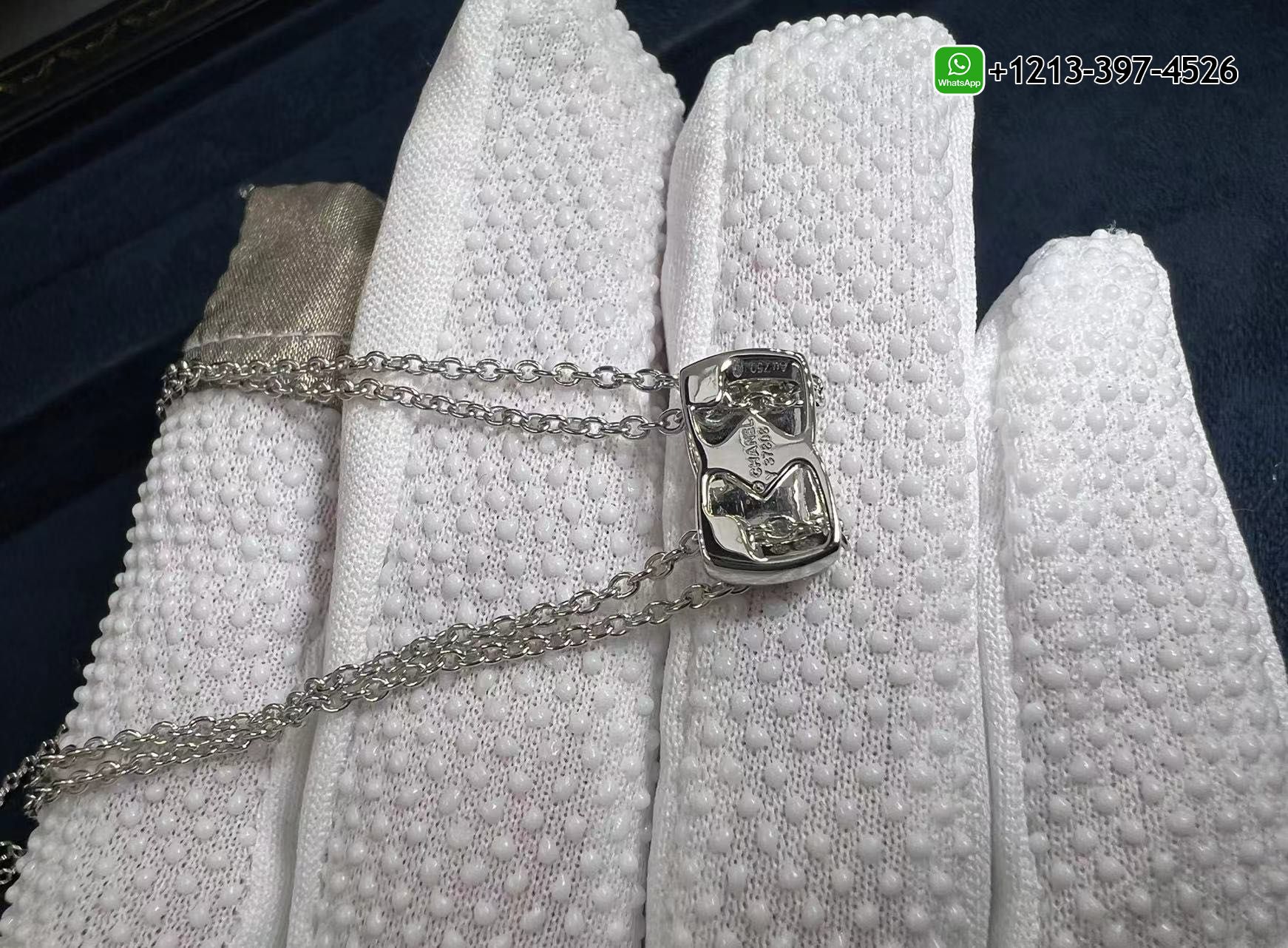 3gvzteubivv Custom Made 1:1 Best Quality Chanel Coco Crush Necklace Quilted Motif 18k White Gold - High Quality 18k Gold and Diamond Luxury Distinctive Collection Designer Jewelry Customized Factory Price - Image 3