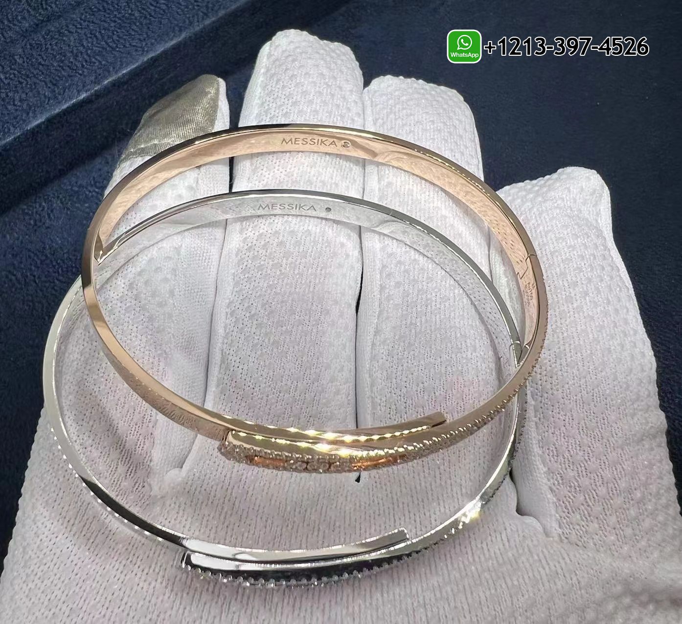 3k5taongc3x Custom Made Best Sellers Quality 1:1 Copy Messika Move Noa Pavé-set Diamond Bangle Bracelet - High Quality 18k Gold and Diamond Luxury Distinctive Collection Designer Jewelry Customized Factory Price - Image 2