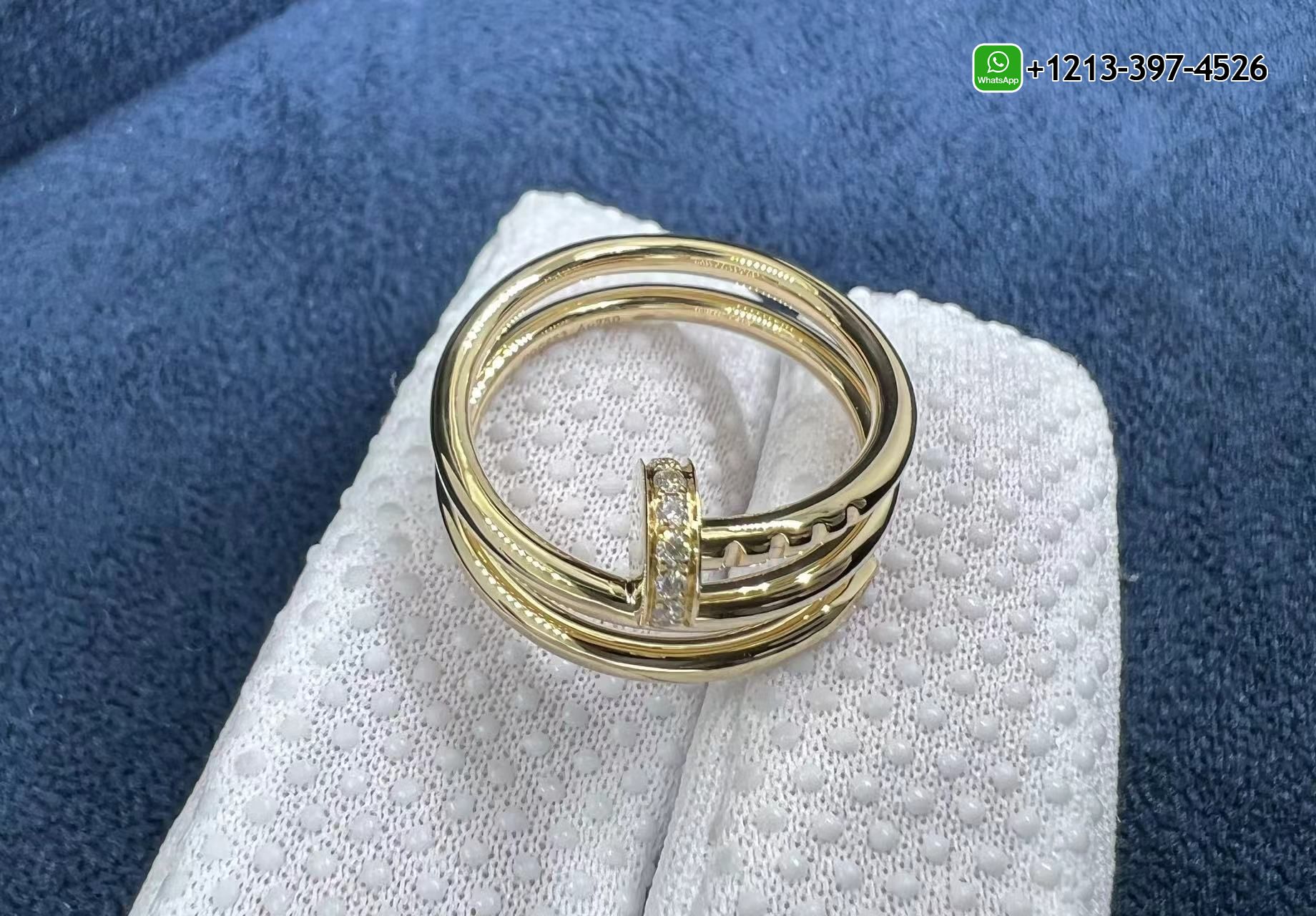 3lrmqqj0n1u Best Quality Cartier Juste Un Clou 18k Yellow Gold Diamond Double Row Nail Ring - High Quality 18k Gold and Diamond Luxury Distinctive Collection Designer Jewelry Customized Factory Price - Image 2