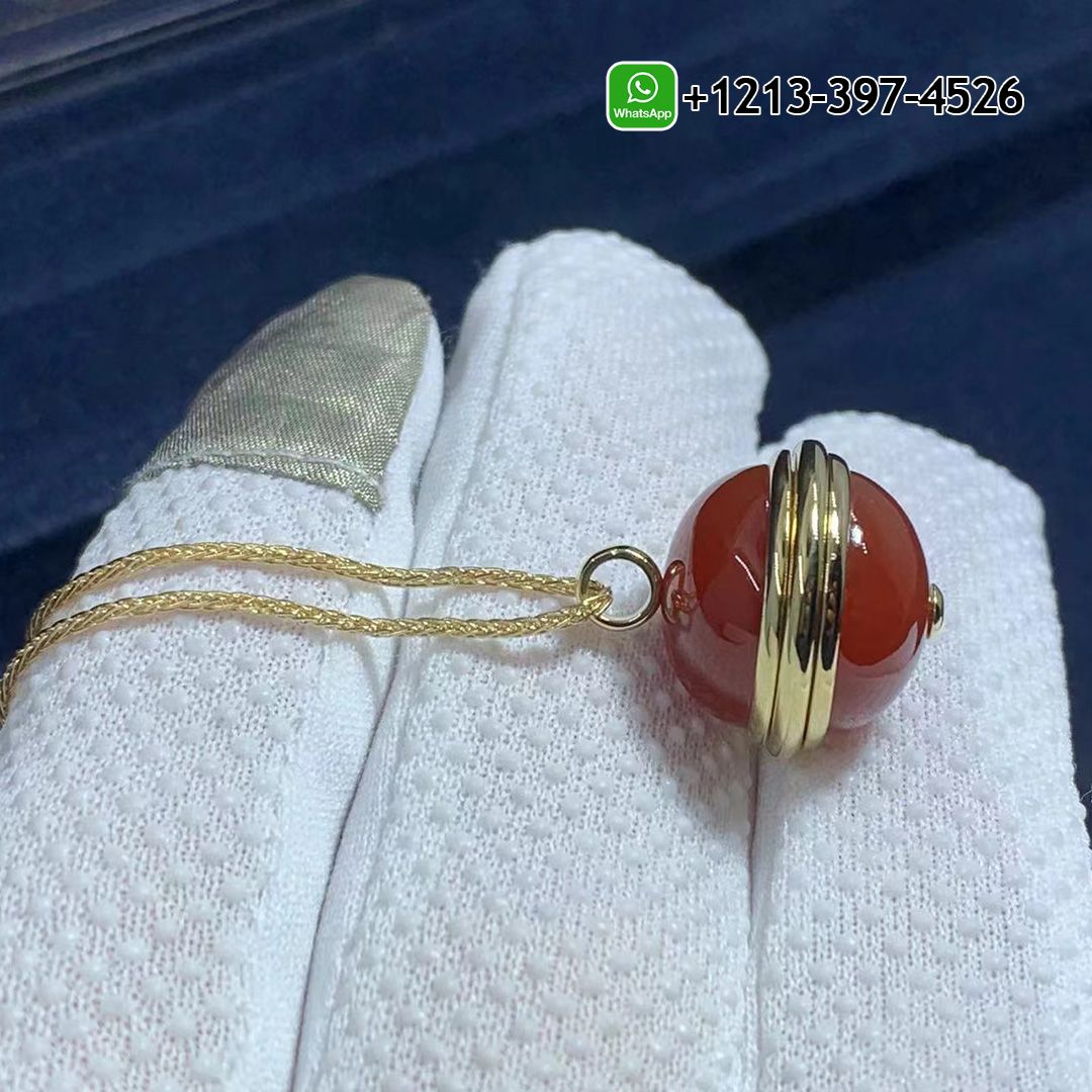 Custom Made Best Quality 1:1 Cheap Piaget 18k Yellow Gold With Diamond Red Carnelian Possession Pendant Necklace - High Quality 18k Gold and Diamond Luxury Distinctive Collection Designer Jewelry Customized Factory Price 3ouns5pj0ri