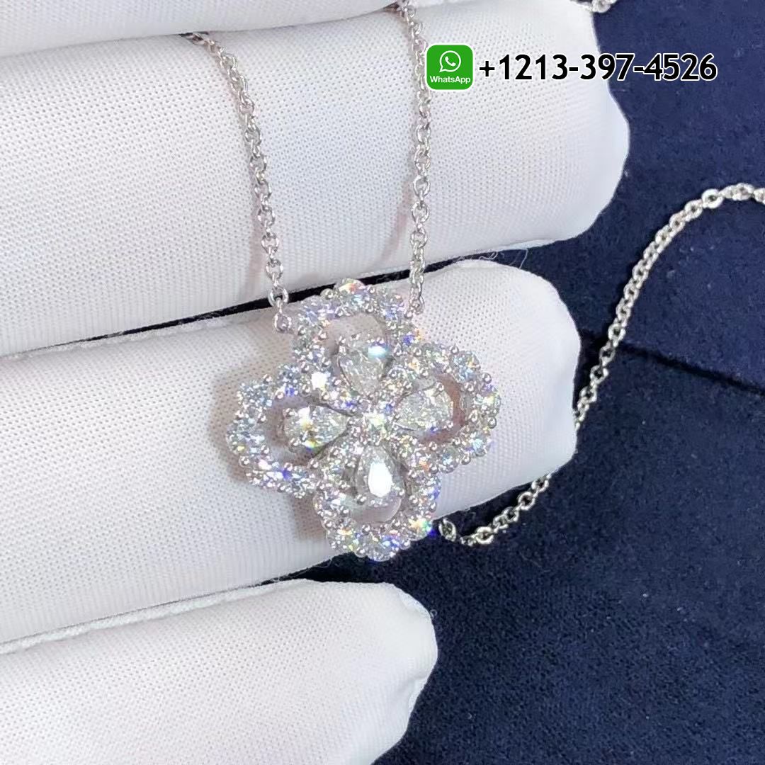 3paumopavro Custom Made Best Sellers Quality 1:1 Harry Winston Diamond Loop by Harry Winston Full Motif Diamond Pendant Necklace - High Quality 18k Gold and Diamond Luxury Distinctive Collection Designer Jewelry Customized Factory Price - Image 2