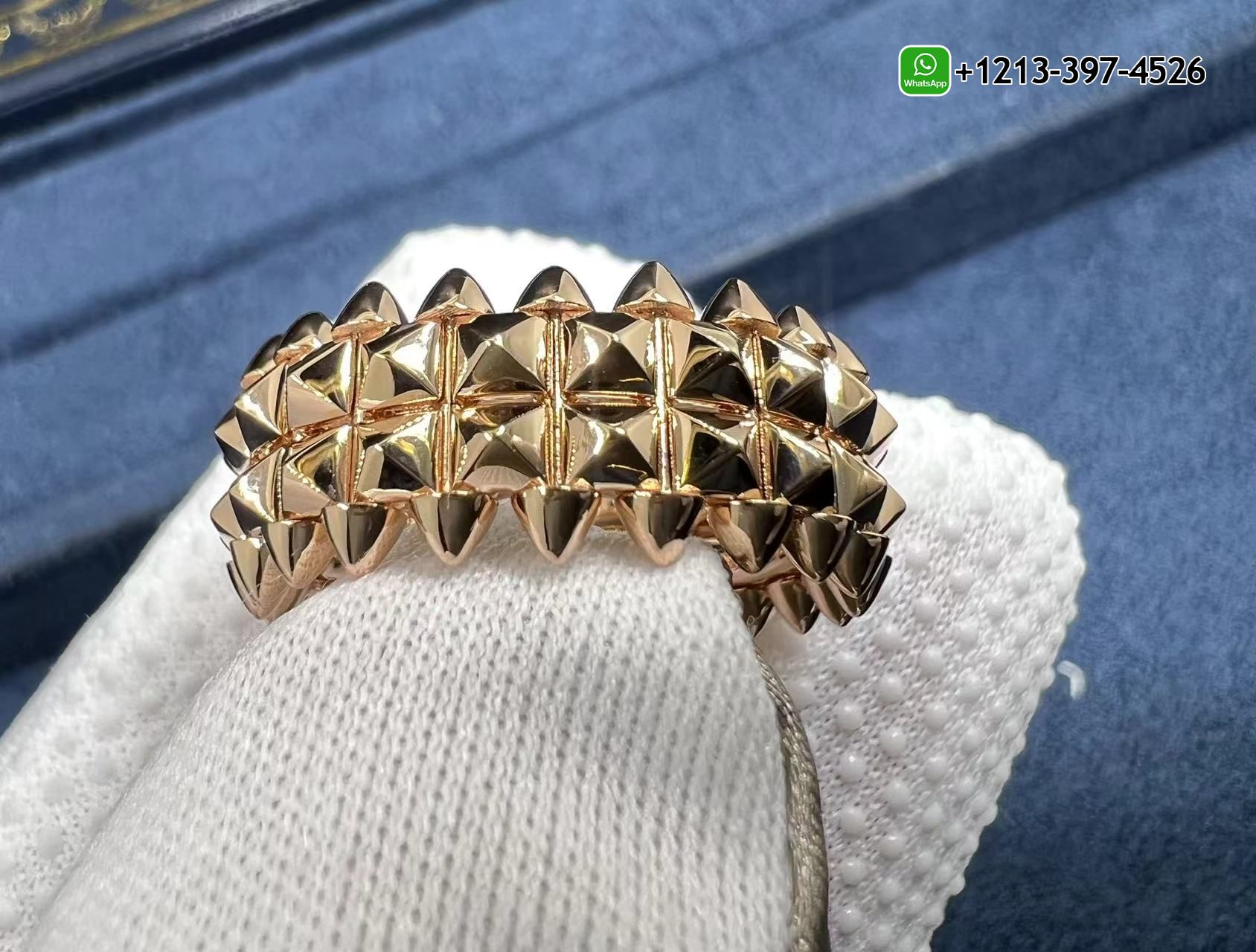3qgznkve0gd Custom Made Cartier Pure 18k Rose Gold 9.2mm Clash de Cartier Double-row Ring - High Quality 18k Gold and Diamond Luxury Distinctive Collection Designer Jewelry Customized Factory Price - Image 2